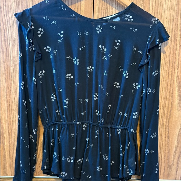 Bella Dahl Tops - Bella Dahl Black and White Floral Blouse